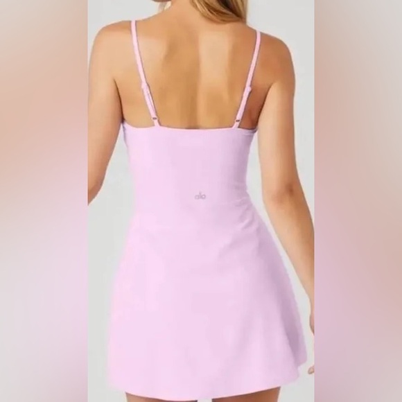 ALO YOGA - Alosoft Courtside Tennis Dress (Sugarplum) - Picture 12 of 13
